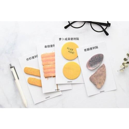 Creative food Self-Adhesive Memo Pad Sticky Notes memo boards Bookmark School Office Supply papelaria