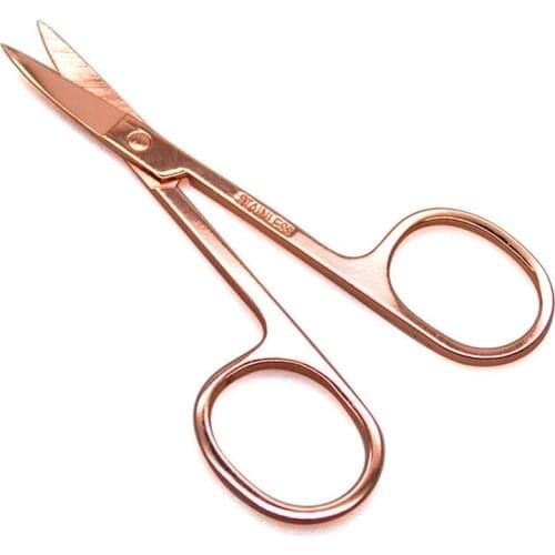 Stainless Steel Rose Gold Small Scissors Trim Eyebrow Cut Bags Cut Beauty Dressing Tools Eyebrow Scissors Makeup Tools