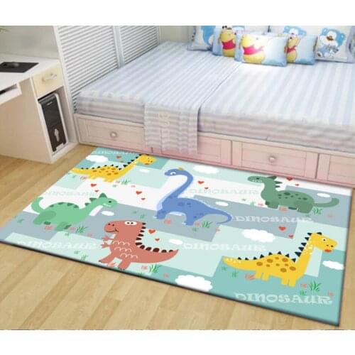 Cartoon Dinosaur Kids Bedroom Area Rugs Soft Baby Play Crawling Rug Children Game Mat Bedside Carpet Living Room for Home Decor