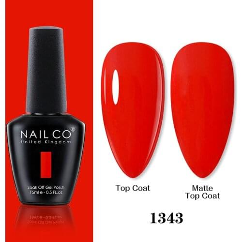 NAILCO 15ML Red Series Nail Art Gel Nail Polish Semi-permanent Lacquer Nail Polish UV LED Gel Hybrid Nail Polish Varnish Gel