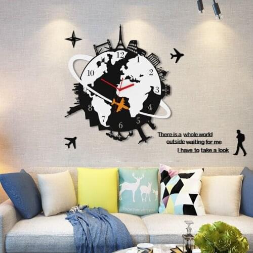 Globe Wall clock Living room European simple modern home art decoration clock bedroom fashion personality silent clock