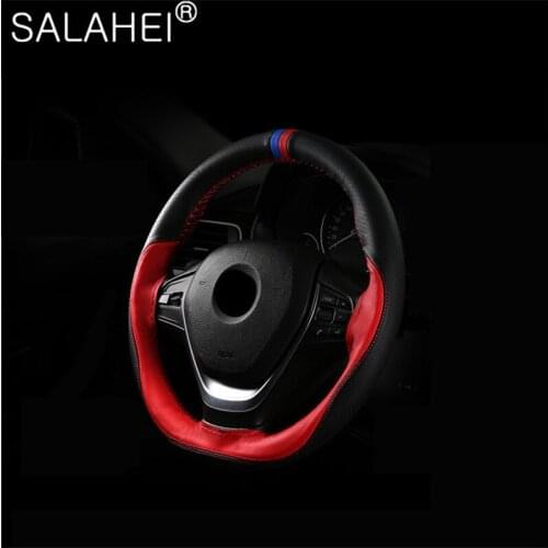 Non-slip Car Steering Wheel Cover Breathable Anti Slip Microfiber Leather Steering Auto Interior Wheel Protective Decoration