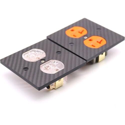 Yivosound Carbon fiber 2-hole panel power supply electrical socket double us socker