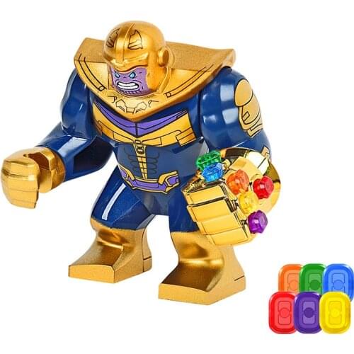 Big Size Thanos Infinity Gloves Sent 6Pcs Energy Stones Brinquedos Building Blocks Bricks Models Figure Educational Toys