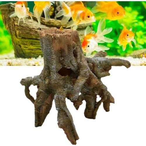 Resin Pretty Aquarium Simulation Wood Root Decoration Safe Aquarium Handicraft High Imitation for Shrimps