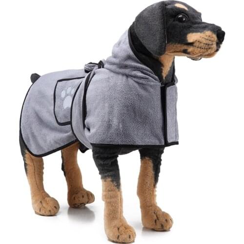Dog Bathrobe Pet Dog Bath Towel for Small Medium Large Dogs Microfiber Super Absorbent Pet Drying Towel