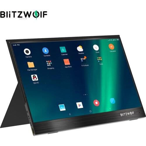 BlitzWolf BW-PCM2 13.3 Inch FHD 1080P Type C Portable Computer LCD Monitor Gaming Display for Smartphone Tablet Laptop Console