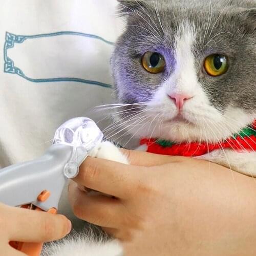 Professional Pet Nail Clipper Scissors Pet Dog Cat Nail Toe Claw Clippers Scissor LED Light Nail Trimmer for Animals Pet Supplie