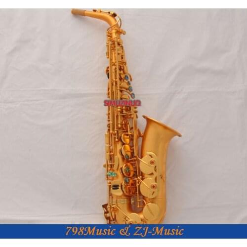 Professional Gold Plated Alto Saxophone Sax Pearl Shell Key With Case