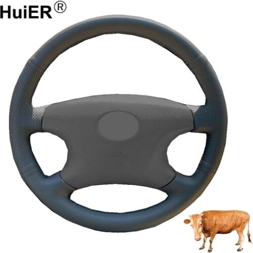 Hand Sewing Auto Car Steering Wheel Cow Leather Wrap For Toyota Avalon 2002 - 2004 Camry 2002 2003 2004 Highlander 2001 - 2003