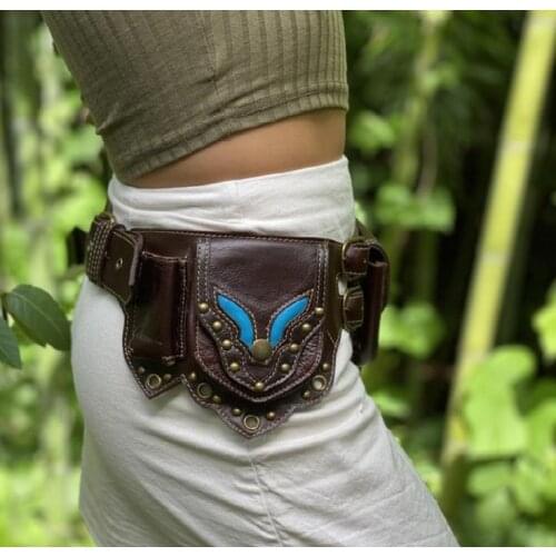 Medieval Pouch Bag Leather Belt Purse Wallet Men Women Steampunk Viking Pirate Cosplay Renaissance Gear Waist Pockets For Adult