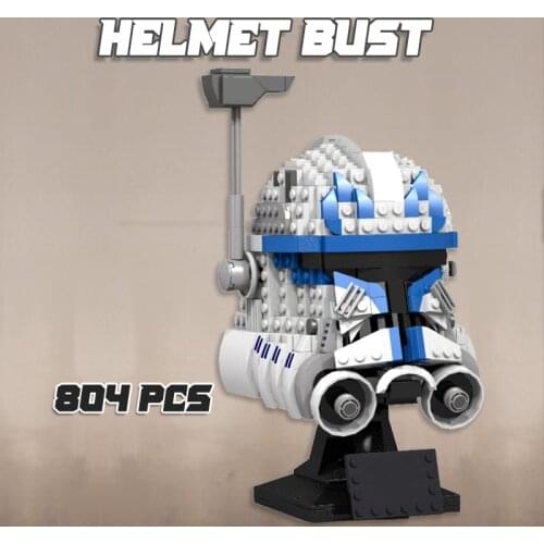 Movie ideas MOC Building Blocks New Space Series Wars Helmet Star Series Model White Rex Bust Toy Kids Xmas Gift DIY Bricks Set