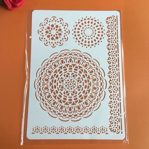 Mandala Datura flowers A4 29*21cm DIY Stencils Wall Painting Scrapbook Coloring Embossing Album Decorative Paper Card Template