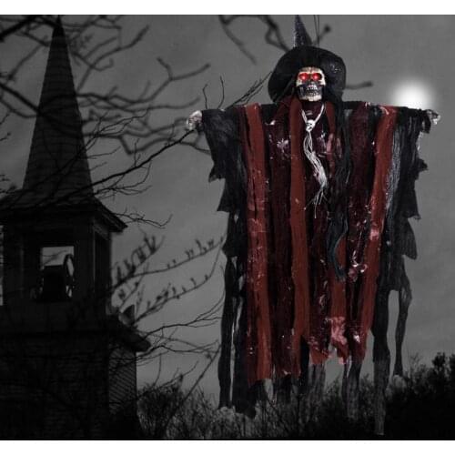 Halloween Decoration Voice Control Witch Hanging Ghost Props Evil Party Favors Halloween Eve Scary New Halloween Accessories