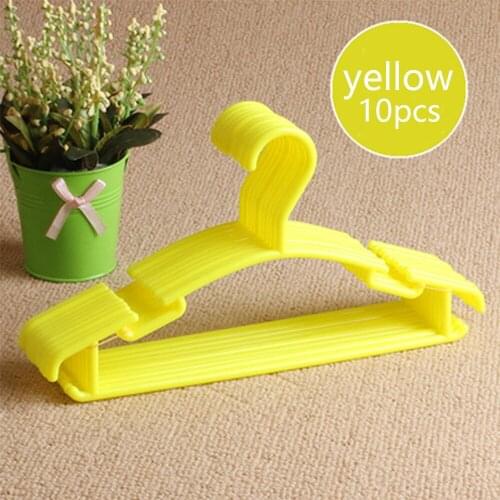 10pcs Children Clothes Hanger Portable Plastic Anti Slip Coat Hanger Home Wardrobe Organizer Drying Rack for Toddler Baby