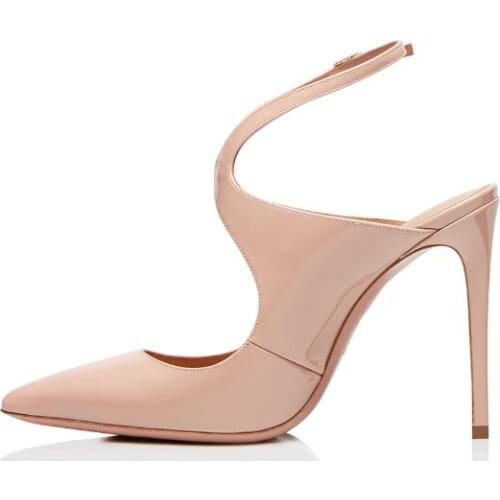 Carpaton 2019 Sexy New Black and Nude pointed toe super high heel slingback shoes womens dinner fashion stiletto shoes