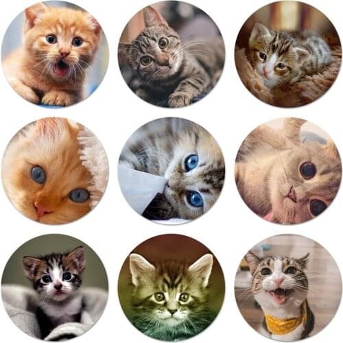 58mm Cute Dog Cat Icons Pins Badge Decoration Brooches Metal Badges For Clothes Backpack Decoration