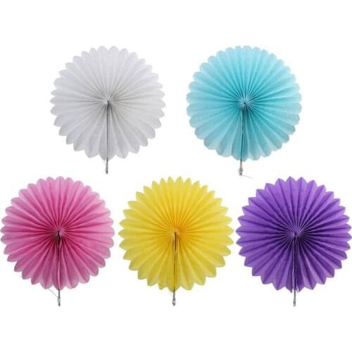 10pcs 20cm Honeycomb Tissue Paper Fan Decorative Flower Wedding Festival Party Birthday Baby Shower Room Hanging Decoration
