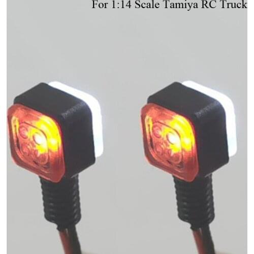 2PCS LED Marker Contour Width Light Metal Bracket for 1/14 Tamiya RC Truck Trailer Tipper Scania R620 Actros Volvo MAN DIY Parts