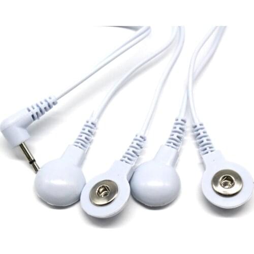 2 Way+4-Way Machine Massager Electrode Electrode Pads TENS Unit Lead Wires Cables for Tens EMS Standard 5mm Connection Massage