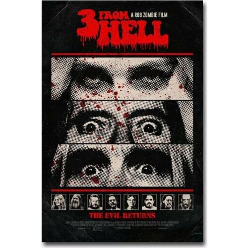 3 from Hell Horror Movie Sequel to The Devil Silk Fabric Wall Poster Art Decor Sticker Bright