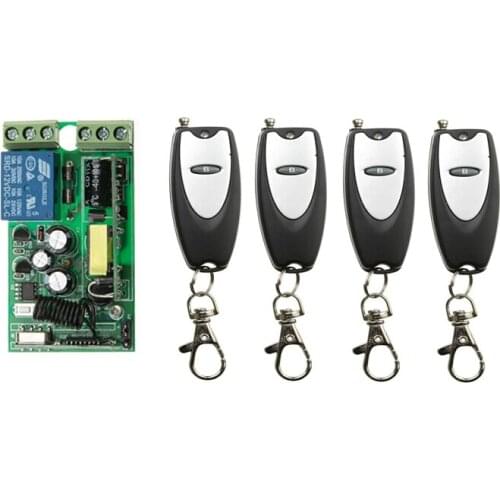 85v 110v 120v 220v 240v 1 ch RF wireless remote control switch 1* receiver+4 * transmitter 220v light switch