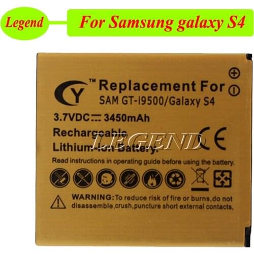 3450mAh B600BC Gold Battery For Samsung Galaxy S4 I9500 GT-I9500 I337 I545 I537 L720 R970 I959 Batterie Batteria Bateria