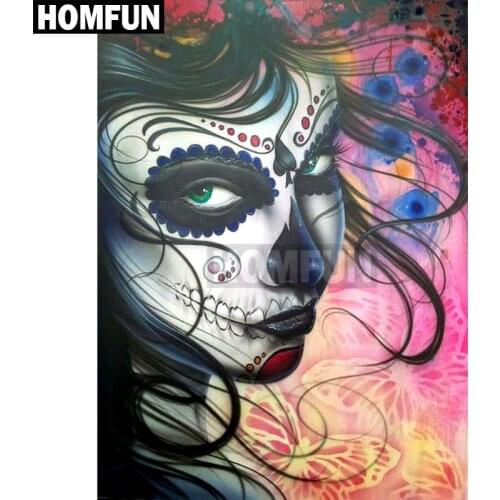 HOMFUN Full Square/Round Drill 5D DIY Diamond Painting "Girl character" Embroidery Cross Stitch 3D Home Decor Gift A00015