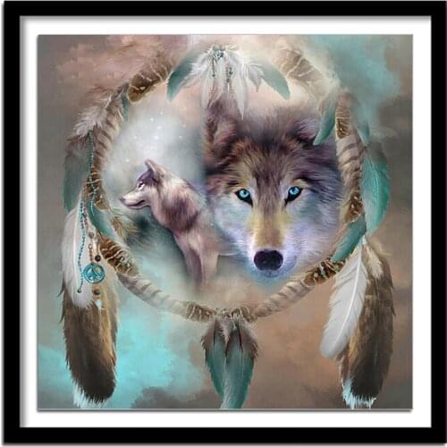 Diamant painting 5d diy diamond painting full square Diamond embroidery animals wolf diamond round daimond painting 473DD