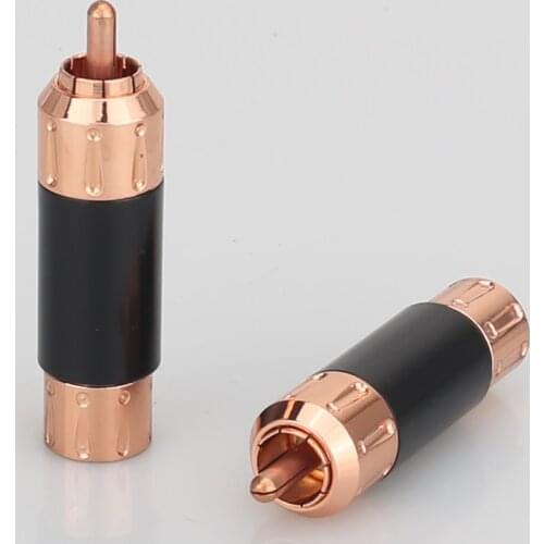 Audiocrast A081 Pure copper Plated RCA Audio Plug RCA Connector RCA male plug adapter Video/Audio Wire Connector Support 9mm W