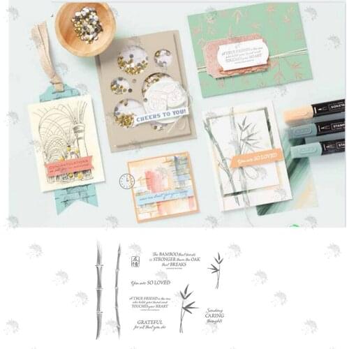 BAMBOO Friendship 2021 New Metal Cutting Die And Stamps Scrapbooking Background DIY Decoration Craft Embossing Make Albums