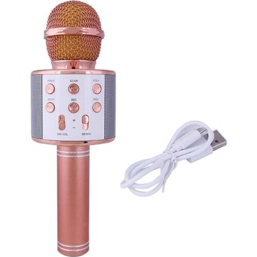 Bluetooth Karaoke Microphone Wireless Microphone Professiona Speaker Handheld Microfone Player Singing Recorder Mic
