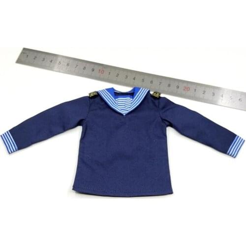 Big Sales Scale 1/6th Sailor Uniform Navy Army Soldier Long Sleeves Model For 12inch Doll Soldier Collection