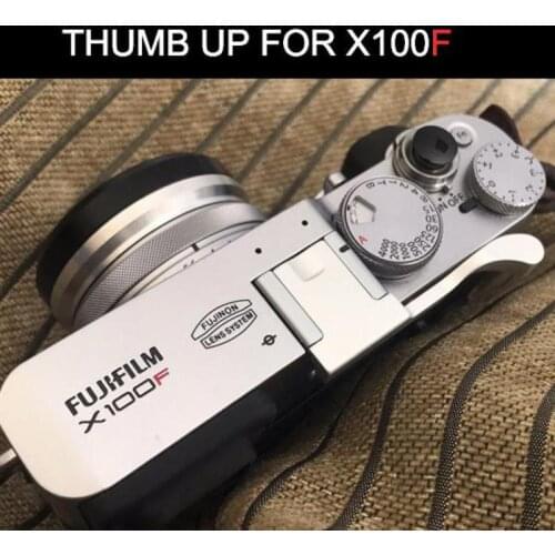 For Fuji X100F FUJIFILM X100F X100T XE3 Hot Shoe Cover Silver Color Aluminum Thumb UP Metal Thumb Rest Thumb Grip