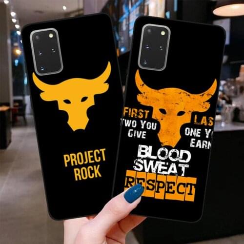 UA PROJECT ROCK Phone Case for Samsung S20 plus Ultra S6 S7 edge S8 S9 plus S10 5G lite 2020