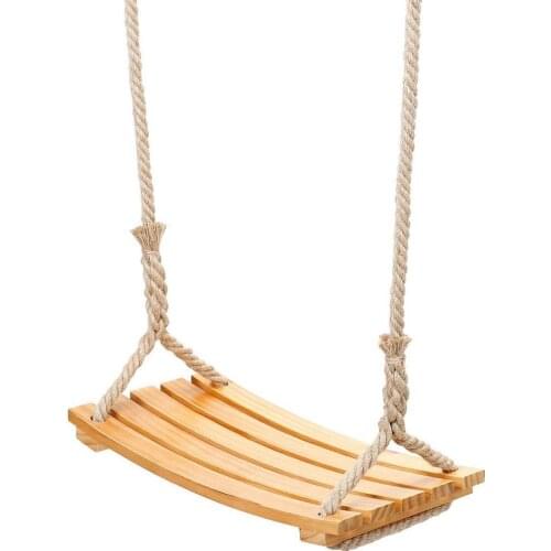 Kids Swing Wooden Hanging Seat Curved Four Board Heavy Duty Swing Chair Children Adults Indoor Outdoor Garden Swing Flying Toys