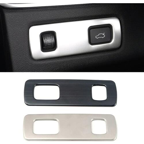For Volvo XC60 2018 2019 2020 Headlight Head Lights Lamp Switch Button Decoration Cover Trim Stainless Steel Interior Mouldings