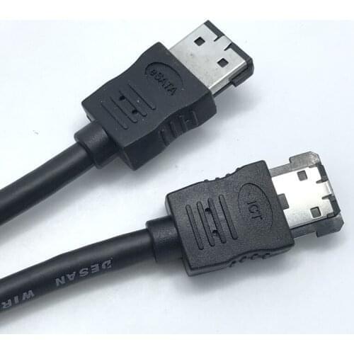 E-SATA to ESATA Cable eSATA Male to Male Extension Data Transfer Cable Cord for Portable Hard Drive 1.2m/120cm