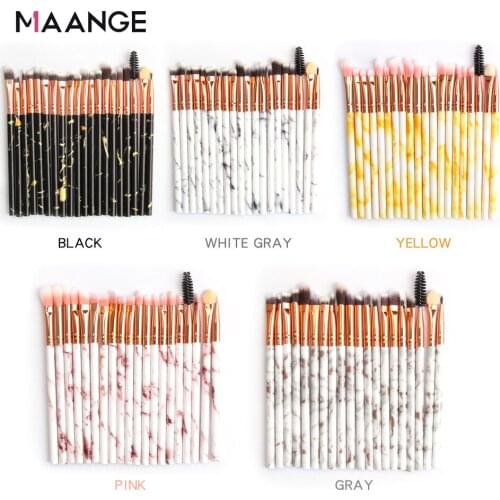 Hot Selling MAANGE 20 Marble-printed Eye Makeup Brush Beauty Tool Eye Shadow Brush Sales Cosmetic Gift for Women