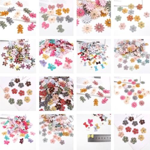 50pcs Multicolor Mini Artificial Flowers Felt cloth five-petal flower Fake Flower for DIY Wedding Hotel Home Decoration