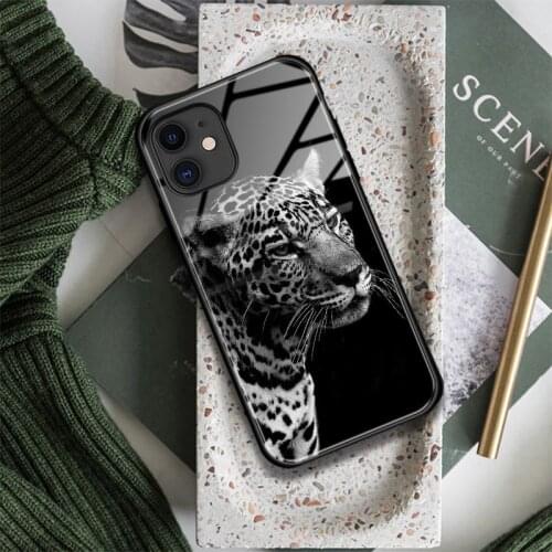Jaguar Portrait Animal Glass Soft Silicone Phone Case FOR iPhone SE 6s 7 8 Plus X XR XS 11 12 Mini Pro Max Sumsung Cover Shell
