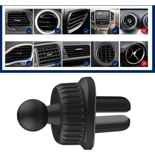 Phone Bracket Base Scratch-Resistant Ball Head for Cell Phone Holder Car Air Vent Clamp