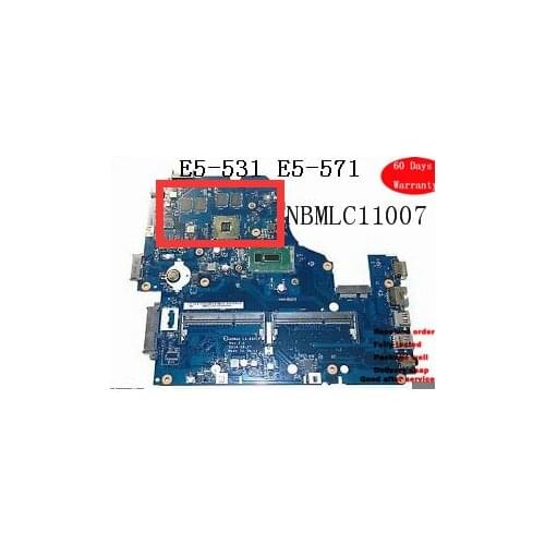 Mainboard For Acer E5-531 E5-571 A5WAH LA-B991P With I5-5200U Laptop Motherboard NBMLC11007 Tested ok