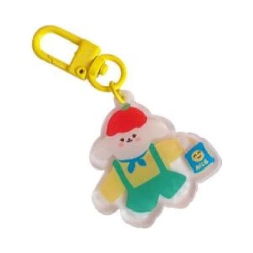 Cute Fashion Bear Pendant Keychain Bag Coin Purse Chain Jewelry Pendant Girl Double Sided Keychain Ornament