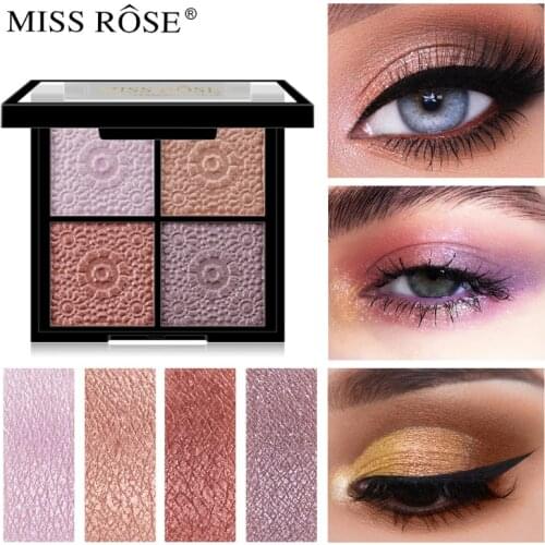 MISS ROSE Eye Shadow Plate Pearlescent Fine Flash Powder Multi-color Sigongge Easy To Color Waterproof Sweat Eye Shadow