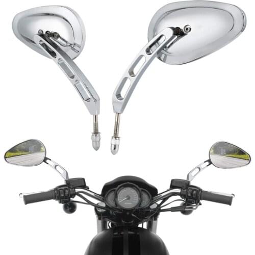 Motorcycle 8mm Rear View Mirrors For Harley Touring Electra Road Glide Sportster XL Softail Fat Boy Dyna Street Bob Low Rider