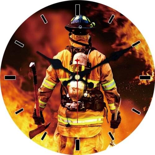 Shabby Chic,Firemen Wall Clocks,Vintage Wall Clock,Wall Watches Home Decor,Wall Clock Modern Design