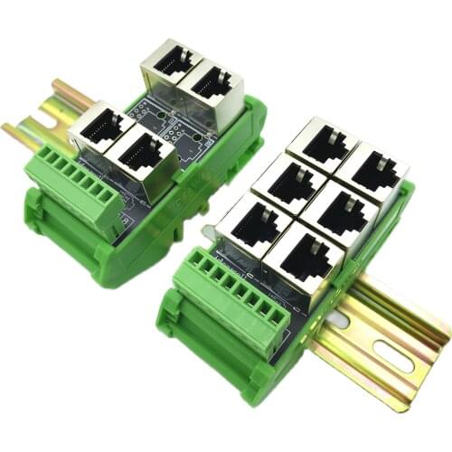 RJ45 Turn terminal board Block network interface to connection terminal Line concentration module Assembly 23456 hole plug
