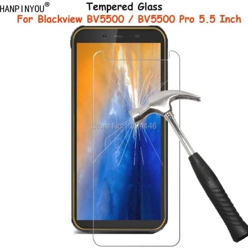 For Blackview BV5500 / BV5500 Pro BV5500Pro Hard Tempered Glass Screen Protector Ultra Thin Explosion-proof Protective Film