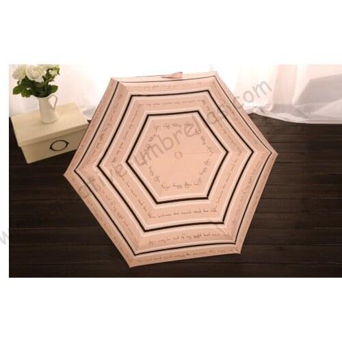 Five fold 70T aluminium superlight fiberglass mobile phone pocket umbrella 5 times black coating anti-UV wave stripe parasol